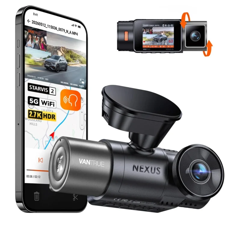 Vantrue N2X 2.7K Dash Cam Front and Inside